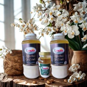 COMBO 6 - 2 MANTECAS DE CERDO KANORA X 1800 GR GRATIS 1 MANTECA DE CERDO KANORA CON AJO X 400 GR